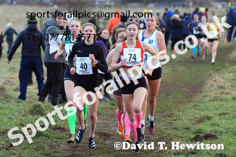 Womens Under-17s 2024 Northern Cross Country Champs., Sedgefield. Photo: David T. Hewitson/Sports for All Pics